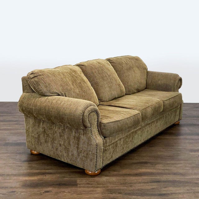 This Flexsteel 3-seat sofa offers spacious seating with plush, supportive cushions. Covered in soft corduroy fabric, it...