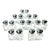 Vintage Individual Glass Mini Salt & Pepper Shakers - 16pcs For Sale