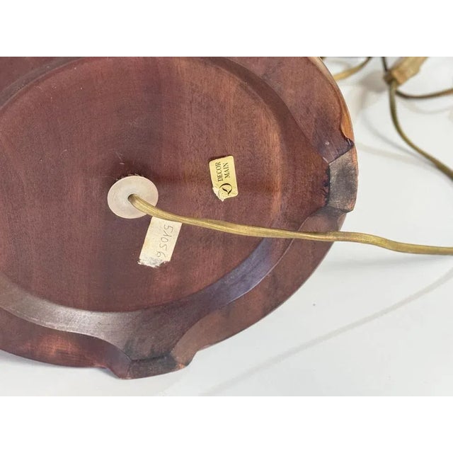 Ceramic Table Lamp in Ceramic and Wood, France, 1970s For Sale - Image 7 of 10