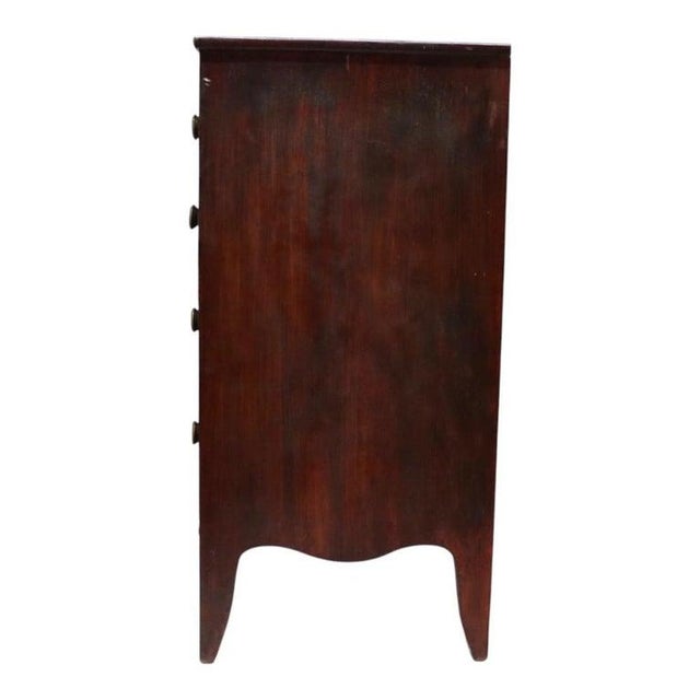 Hepplewhite Mahogany Graduated 4 Drawer Chest With Slayed Legs C1830 For Sale - Image 10 of 12