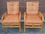 Brown Jordan Late 20th Century Set of Four Brown Jordan Rattan, Leather and Upholstered Armchairs For Sale - Image 4 of 10