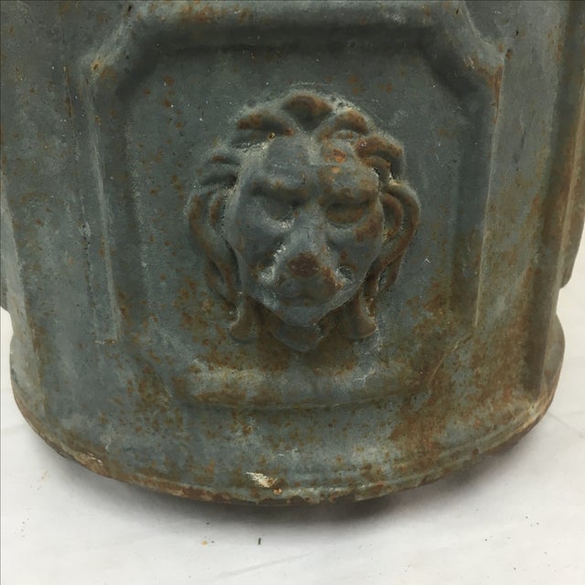 Cast Iron Lions Head Planter Chairish