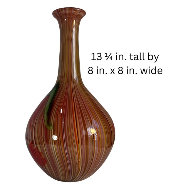 Murano Millefiori Floral Medallion Filigrana Art Glass Vase For Sale - Image 18 of 18