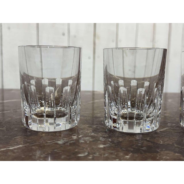Glass Baccarat Crystal Whisky Tumblers, Rotary Pattern, Set of 6 For Sale - Image 7 of 10