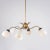 Brass & Glass 6-Light Pendant Lamp, 1950s For Sale - Image 9 of 9