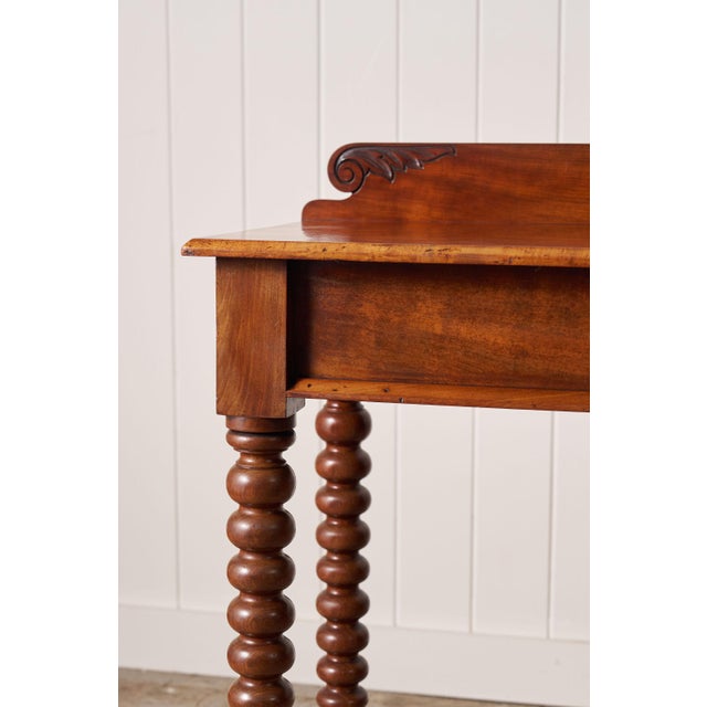 Late 19th Century Victorian Mahogany Console With Bobbin Legs For Sale - Image 9 of 15