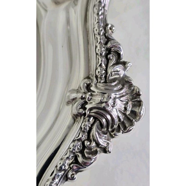 Mid-Century Sterling Silver Tray Salver from Adie Brothers, Birmingham, 1947 For Sale - Image 4 of 18