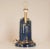 Metal Vintage Italian Table Lamps Lapis Lazuli Marble Blue Gold Column Lamps a Pair For Sale - Image 7 of 11