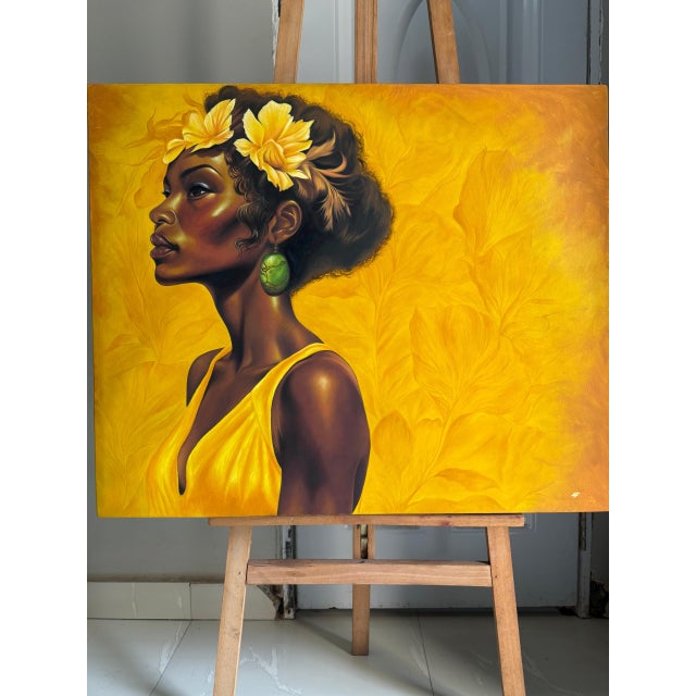 Realism "Ambiance", Acrylic on Canvas Painting by Franklin Igwenagu For Sale - Image 3 of 8