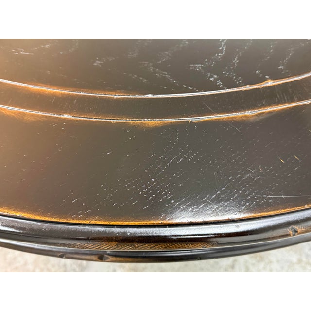 Aspen Antique Ebony Round Dining Table, 48 Inches. For Sale - Image 10 of 12