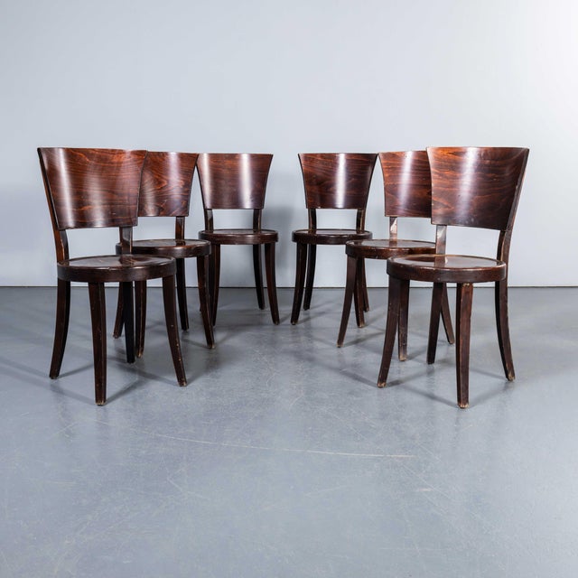 Spade Back Bentwood Dining Chairs, 1960s, Set of 4 For Sale - Image 6 of 12