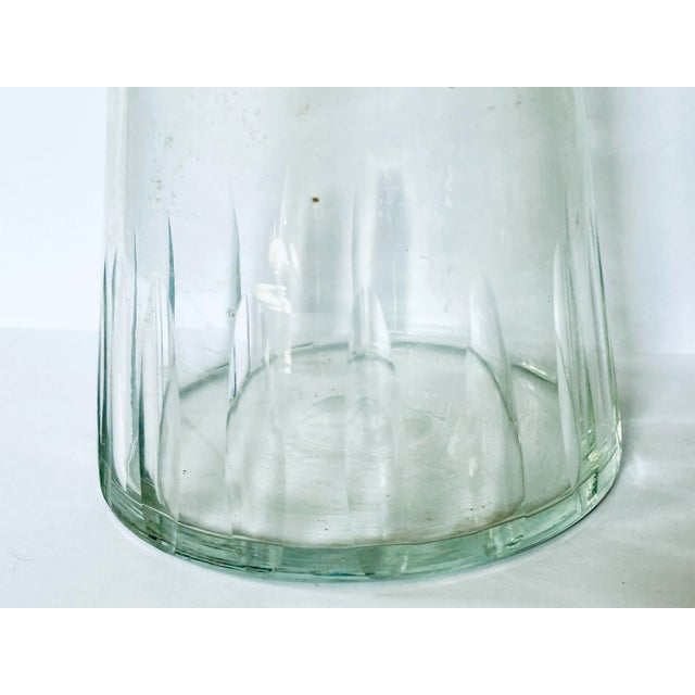 Transparent Mid Century Blown/Cut Glass Serving Pitcher For Sale - Image 8 of 8