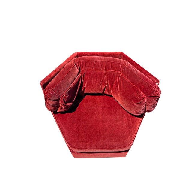 Milo Baughman Mid Century Modern Vintage Chair and Ottoman in Milo Baughman Style Design For Sale - Image 4 of 10