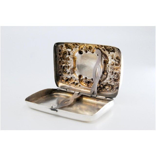 Silver Cigarette Case with Engravings For Sale - Image 5 of 10