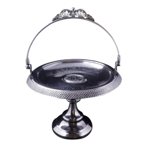 Victorian Aesthetic Movement Pairpoint Silver Plate Cake Basket Circa 1870