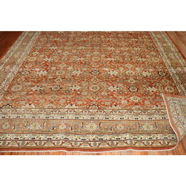 Early 20th century Persian Bidjar room-size rug in red and brown tones Measures: 9'4'' x 12'2''