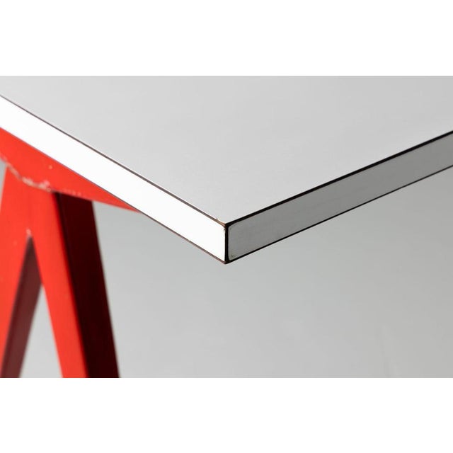512 Compass Table Red by Jean Prouvé, France, 1953 For Sale - Image 10 of 18