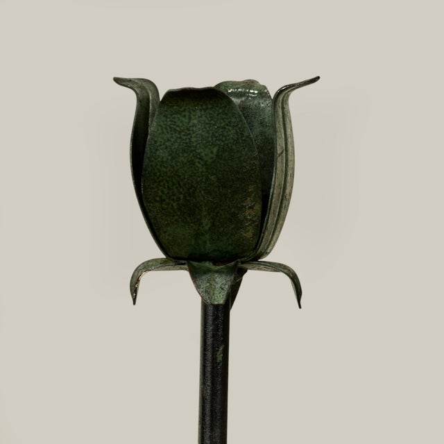 Pair of Vintage Italian Tole Chinoiserie Palm Tree Wall Sconces For Sale - Image 15 of 15