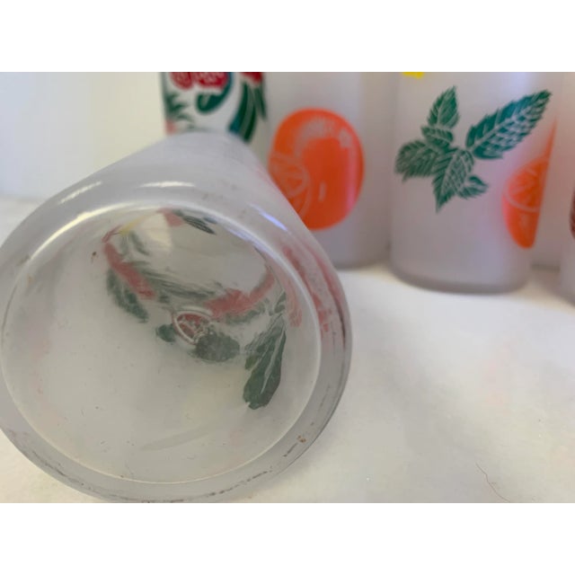 Mid 20th Century Vintage Mid-Century Federal Glass Colorful Fruit Tumblers - Set of 8 For Sale - Image 5 of 6