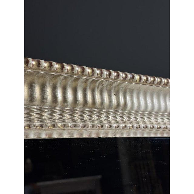 French Mirror in Ribbed White Frame, 1890s For Sale - Image 6 of 13