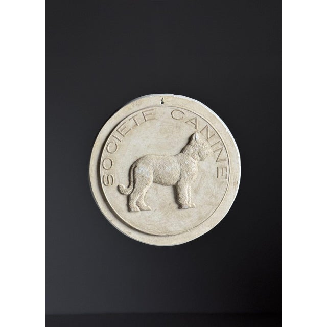 Plaster Plaque of Societe Canine For Sale - Image 9 of 10
