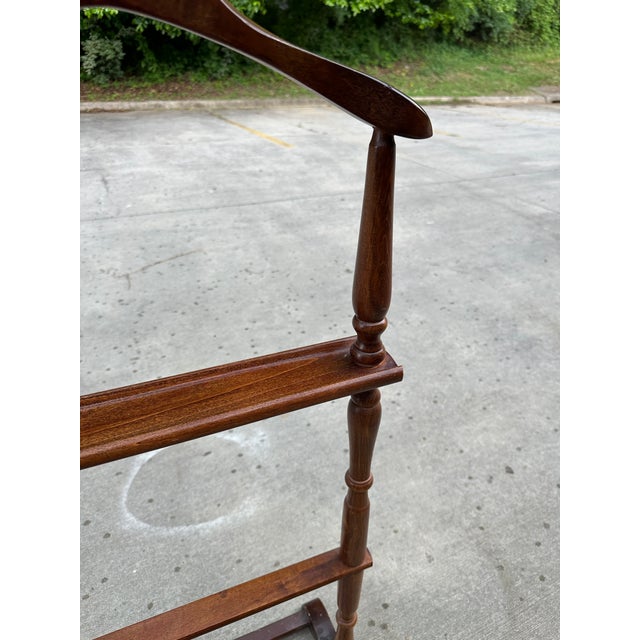 1970s Petite Wooden Mid Century Valet For Sale - Image 4 of 7