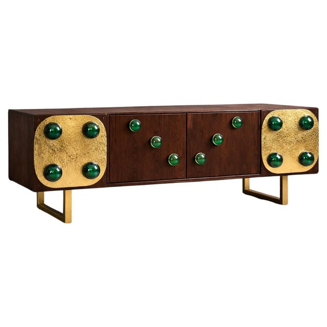 Edition 01 Sideboard in Dark Walnut and Brass from Justfurnituress SRL For Sale - Image 11 of 11