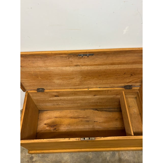 19th Century English Pine Blanket Chest For Sale - Image 9 of 11