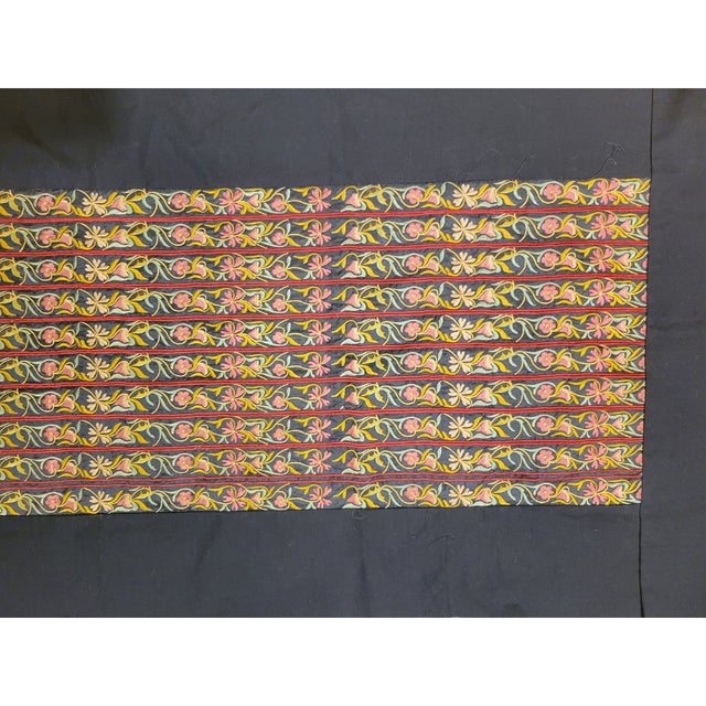 Traditional Vintage Tibetan Hand Embroidered Silk Textile For Sale - Image 3 of 5