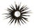 Large Brutalist Sunburst Mirror in Patinated Metal with Gilt Highlights, Europe, 1970 For Sale