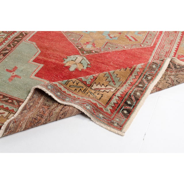 Oushak Vintage Handknotted Area Rug For Sale - Image 4 of 10