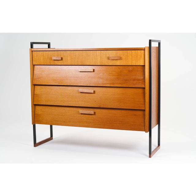 Mid-Century Modern Vintage Teak Shoe Cabinet, Germany, 1960s For Sale - Image 3 of 15
