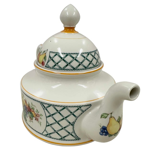 Mid-Century Modern Vintage Villeroy & Boch Basket Pattern Teapot With Lid, Germany For Sale - Image 3 of 9
