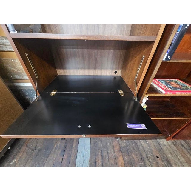 Mid 20th Century Vintage Drexel Mid-Century Modern Secretary Bookcase & Wall Unit For Sale - Image 5 of 12