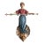 1900s German Wood Carved Circus Banner Figure of a Woman For Sale