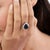 Art Deco Victorian Natural 18k White Gold 8.42ct Blue Sapphire & Diamond Art Deco Ring Size 4 For Sale - Image 3 of 17