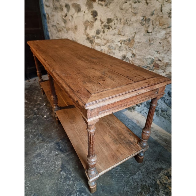 Antique French Oak Drapers Table, 19th Century For Sale - Image 4 of 18