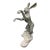 Vintage Boxing Garden Hare Cast Iron Statue For Sale