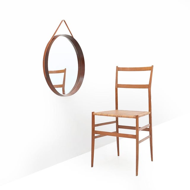 Round Mirror with Teak Frame, 1960s For Sale - Image 12 of 13