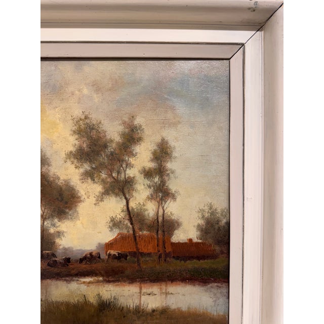 20th Century Belgian Flemish Oil on Canvas For Sale - Image 4 of 8