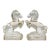 Circa 1930-40s Art Deco-Art Modern Pair of Rearing Horse Glass Bookends For Sale