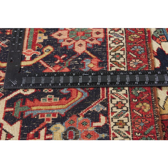 Textile Late 19th Century Persian Serapi Rug, 11'09 X 14'10 For Sale - Image 7 of 10