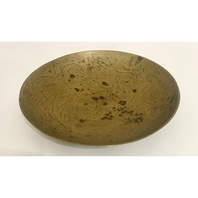 Early 20th Century Early 20th Century Chinese Brass Plate/Bowl For Sale - Image 5 of 5