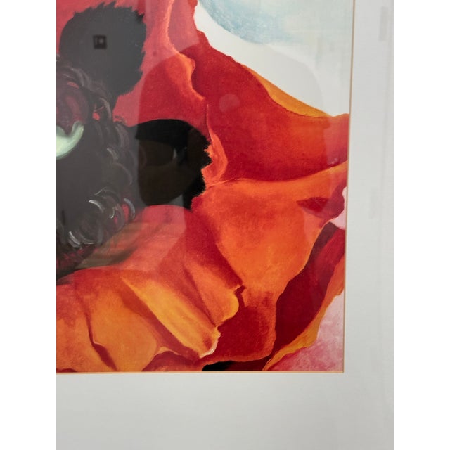 Georgia O’Keeffe "Poppy" Z Gallerie Custom Framed Print, Circa 2005 For Sale - Image 10 of 12