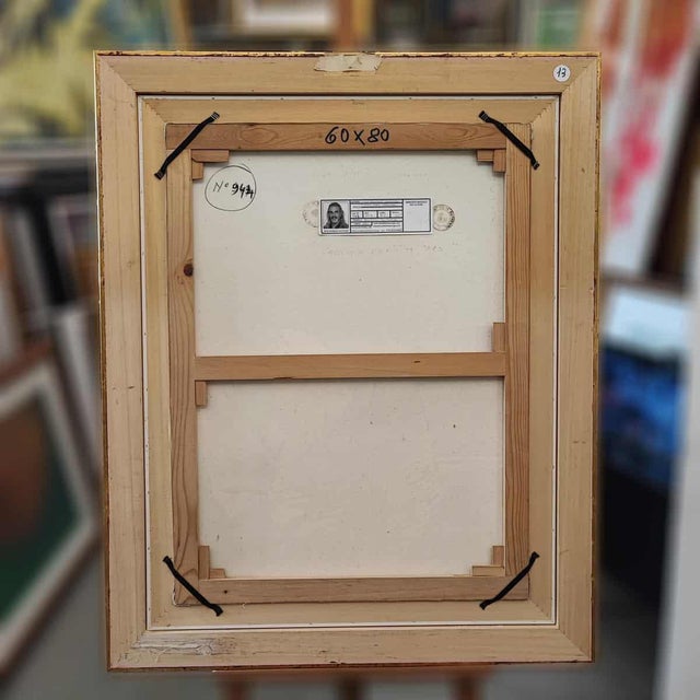 Max Hamlet, Man Meditating, 1994, Acrylic Painting on Canvas, Framed For Sale - Image 9 of 15