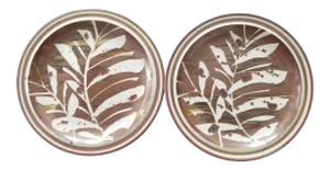 Late 20th Century Stoneware Plates - Set of 2
