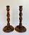 Pair of Early 20th Century Turned Wood Barley Twist Candlestick Holders For Sale In Los Angeles - Image 6 of 7
