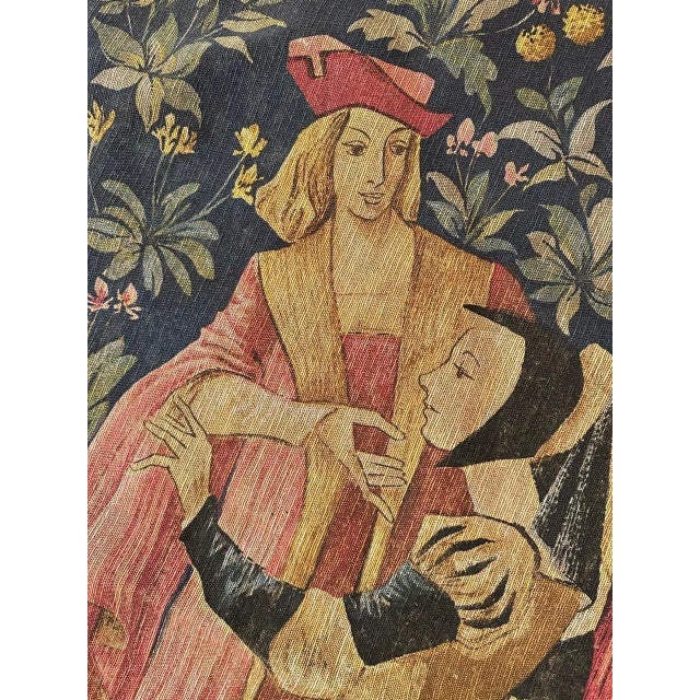 Vintage Aubusson French Jaquar Tapestry, 1950s For Sale - Image 9 of 13