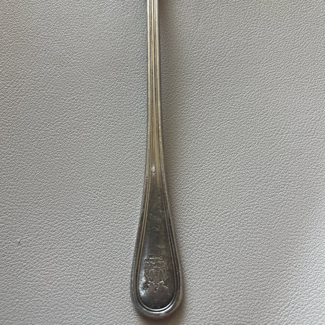 Antique International Silver Co. Hotel Ware Silver Plate Trident Oyster Forks Set of 2 From the Parker House Hotel in Boston Circa 1910 For Sale In Los Angeles - Image 6 of 9