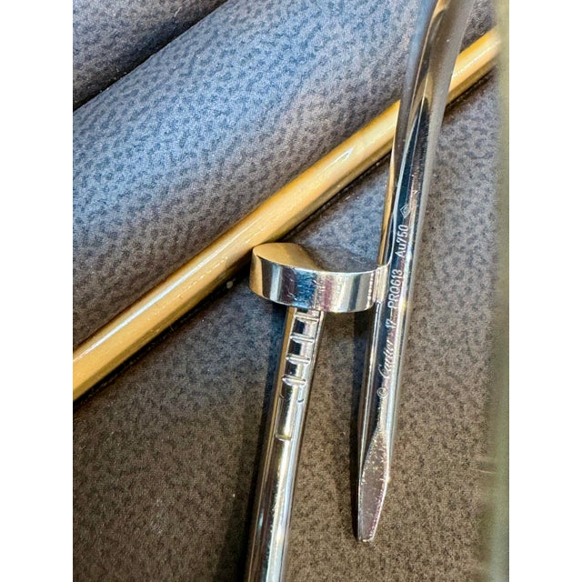 Metal Cartier JUSTE UN CLOU BRACELET 17 Nail PRQ613 18kt White Gold AU750 AUTHENTIC For Sale - Image 7 of 18